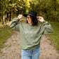 Do It All To The Glory of God | Adult Crewneck Sweater | Olive Green