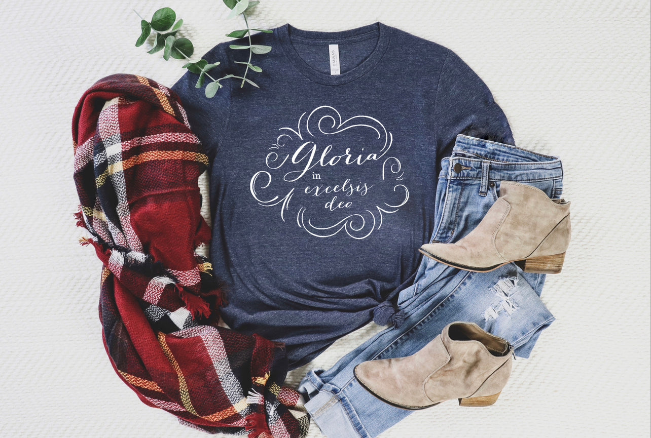 Gloria in Excelsis Deo | Adult Long Sleeve | Navy