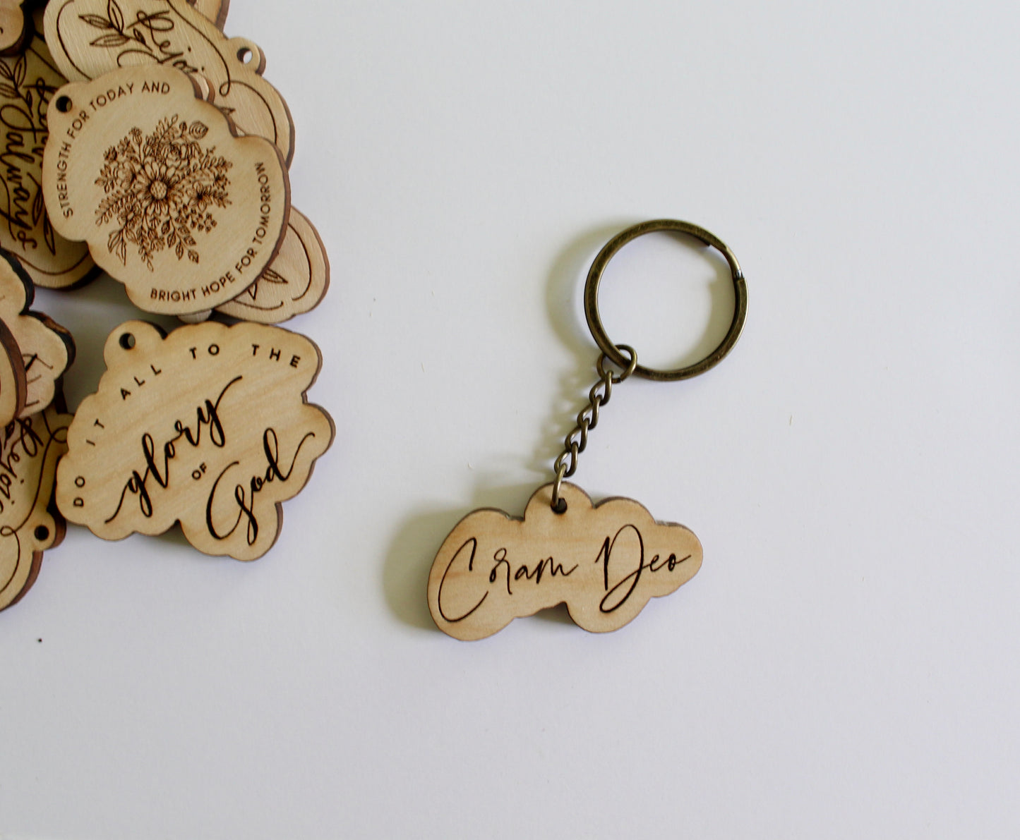 Coram Deo | Wood Keychain