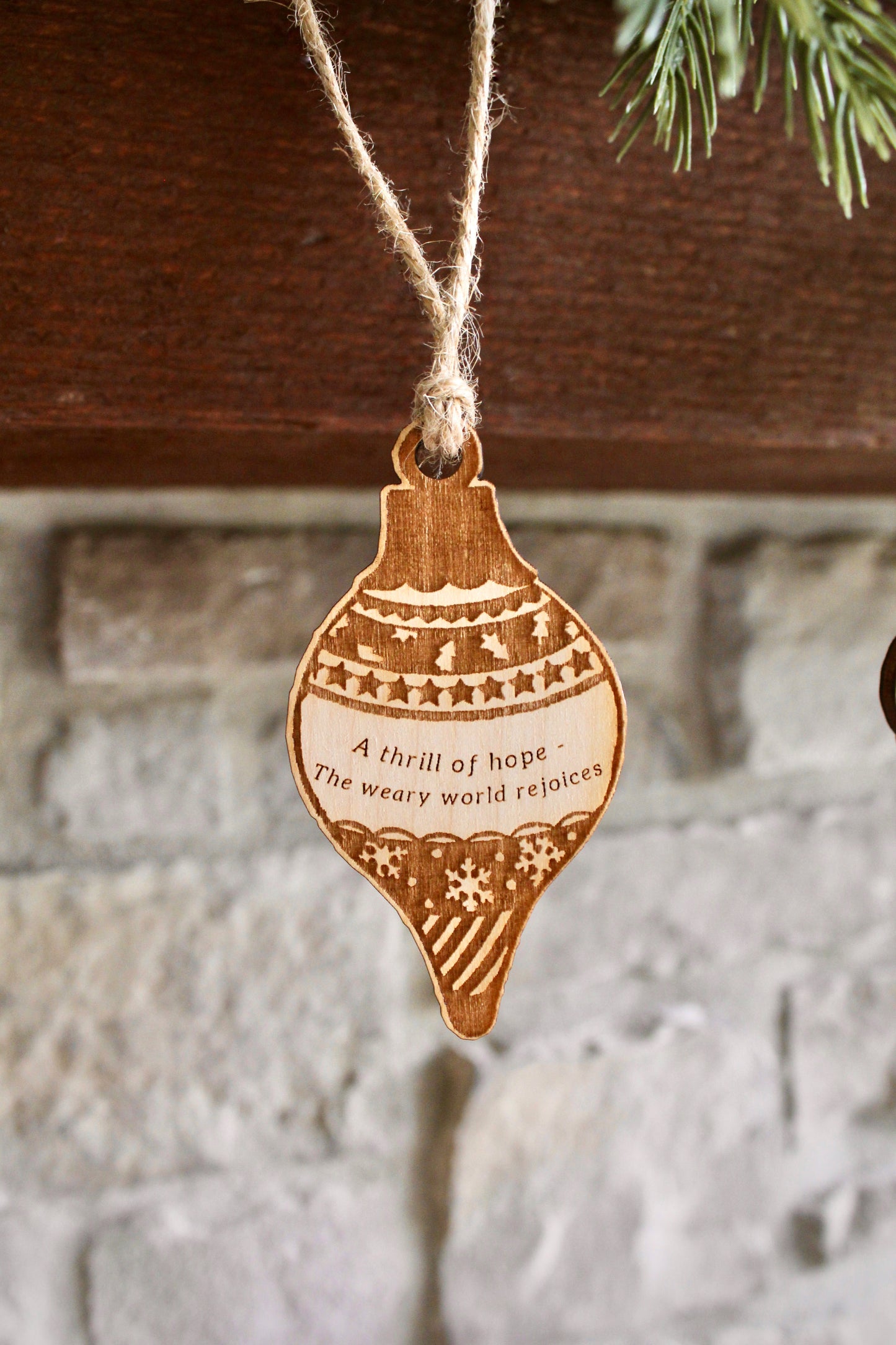 A Thrill of Hope | Wooden Ornament