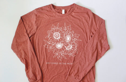 Joy Comes In The Morning | Adult Long Sleeve | Clay