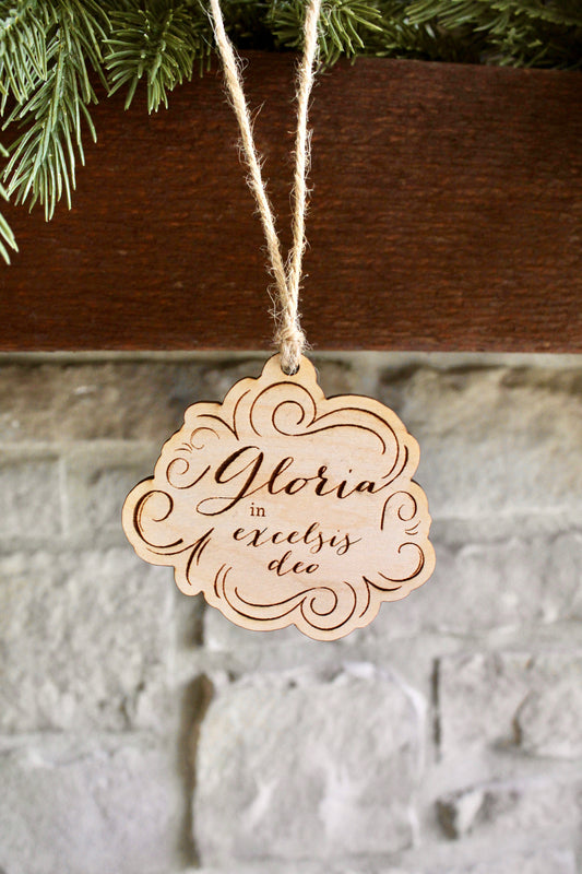 Gloria in Excelsis Deo | Wooden Ornament