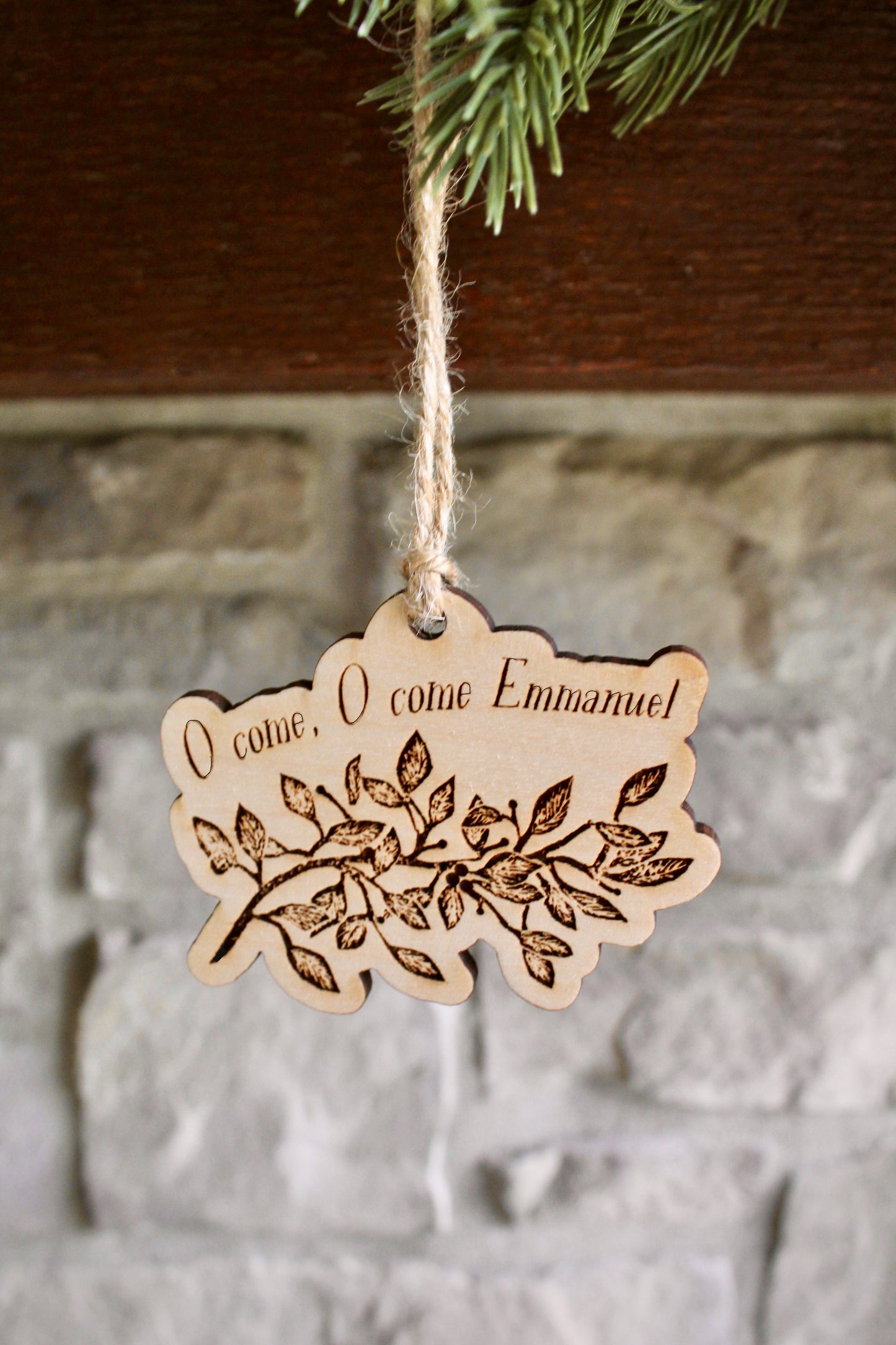 O Come, O Come Emmanuel | Wooden Ornament