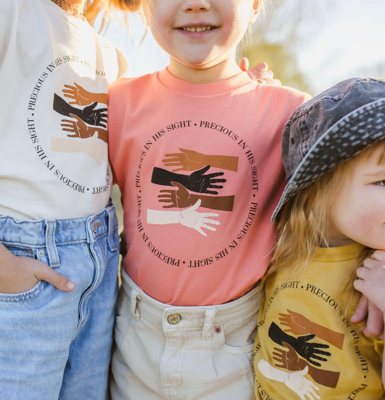Precious In His Sight | Coral | Kids Tee