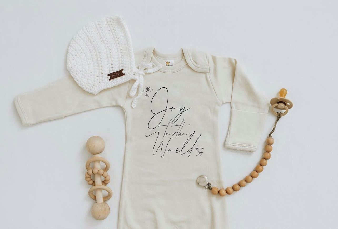 Joy To The World | Long Sleeve Infant Gown
