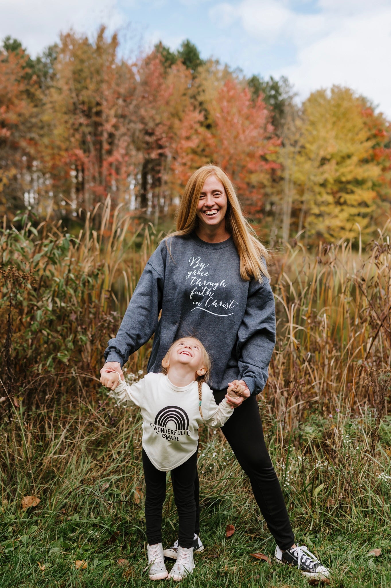 By Grace Through Faith In Christ | Adult Pullover Sweater